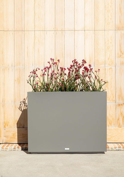 Veradek Block Series Span Plastic Planter - Tall Rectangular Planter for Indoor or Outdoor