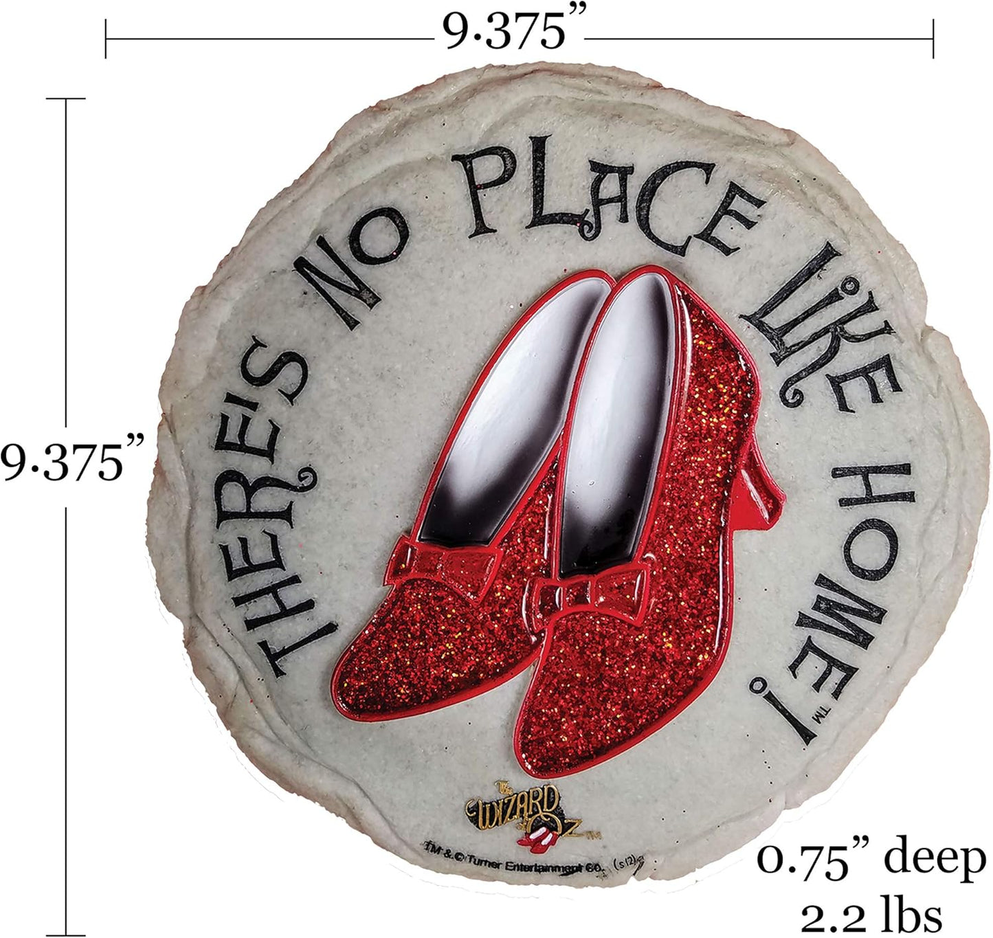 Spoontiques Ruby Slippers Stepping Stone - Wizard of Oz Decorative Garden Stone for Yard, Patio