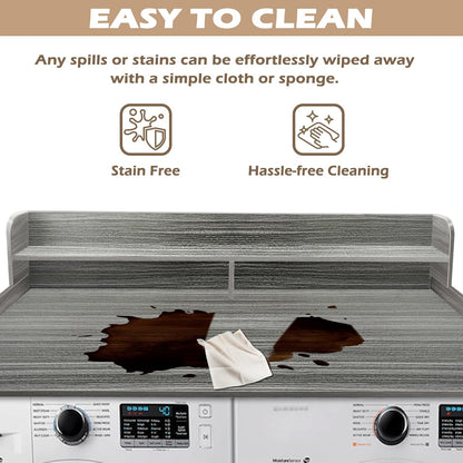 Royxen Laundry Countertop with 2-tier Shelf Universal Fit, Washer and Dryer Countertop with Storage
