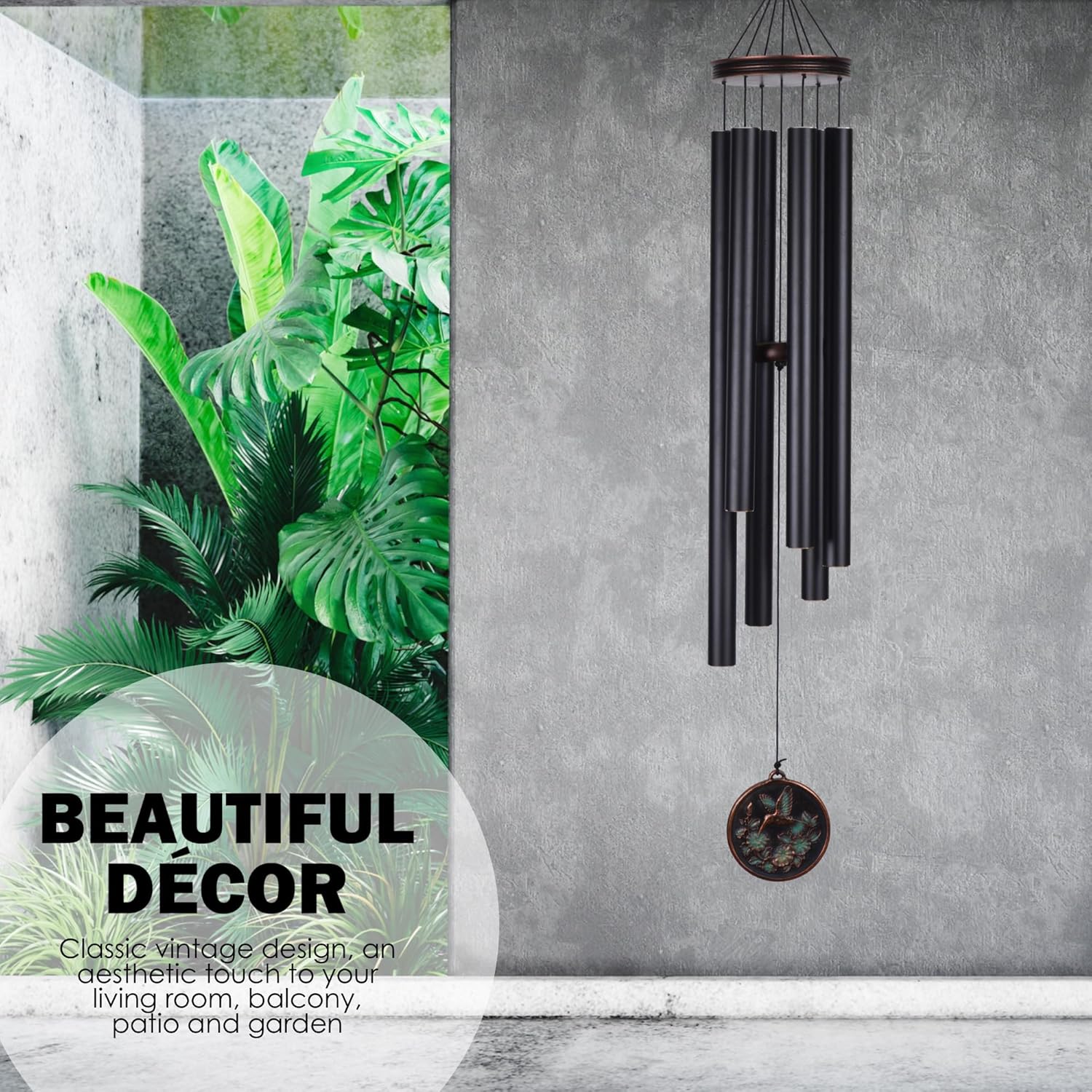 Vanquer Large Wind Chimes for Outside Deep Tone - 46'' Wind Chimes Outdoor Clearance, Windchimes