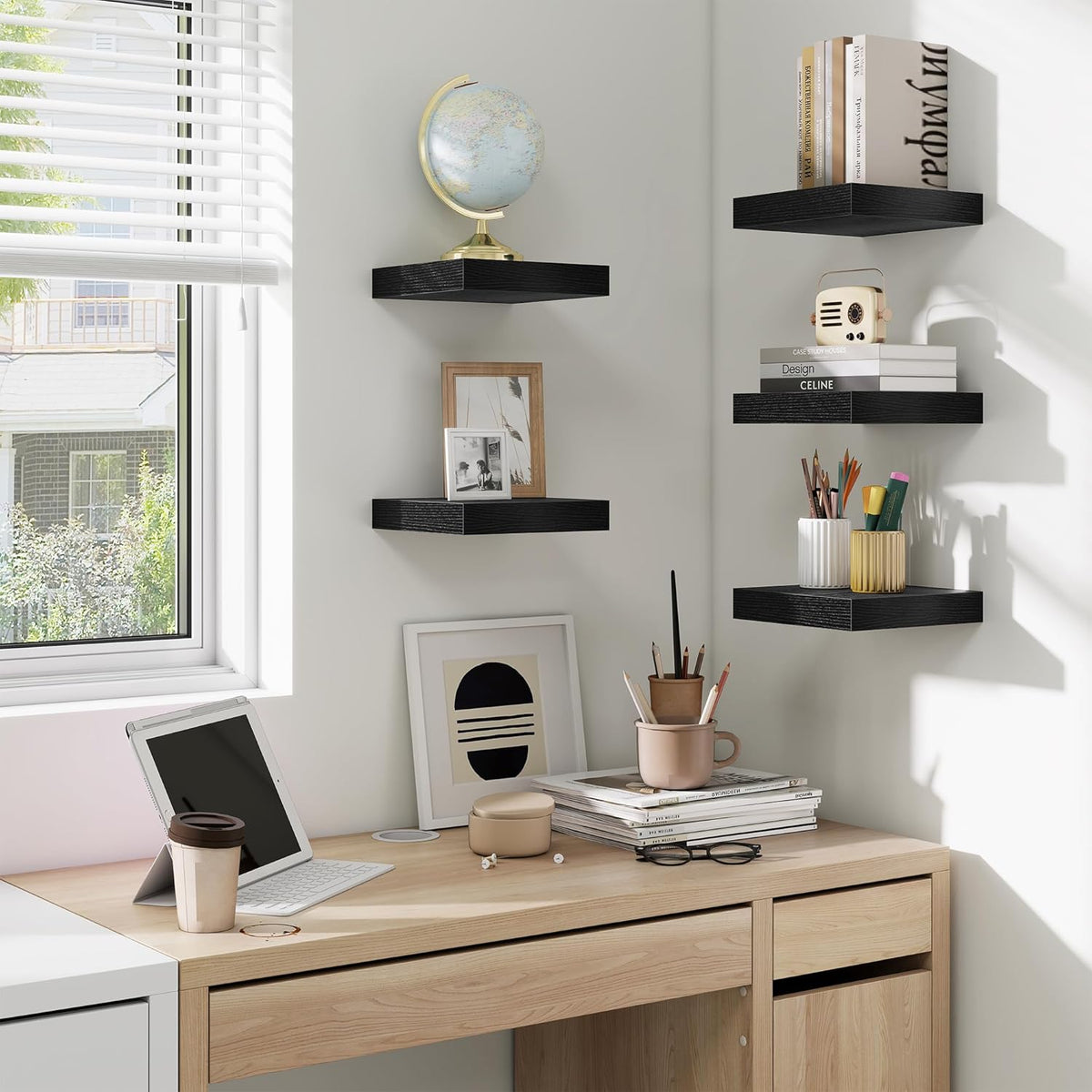 fuqing Floating Shelves for Wall, Bathroom Shelf Wall Mounted for Storage, Shelves with Invisible