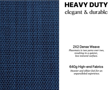 LEXMORE Placemats Set of 4 Vinyl/Plastic Woven Place Mats for Kitchen Table Indoor/Outdoor Washable