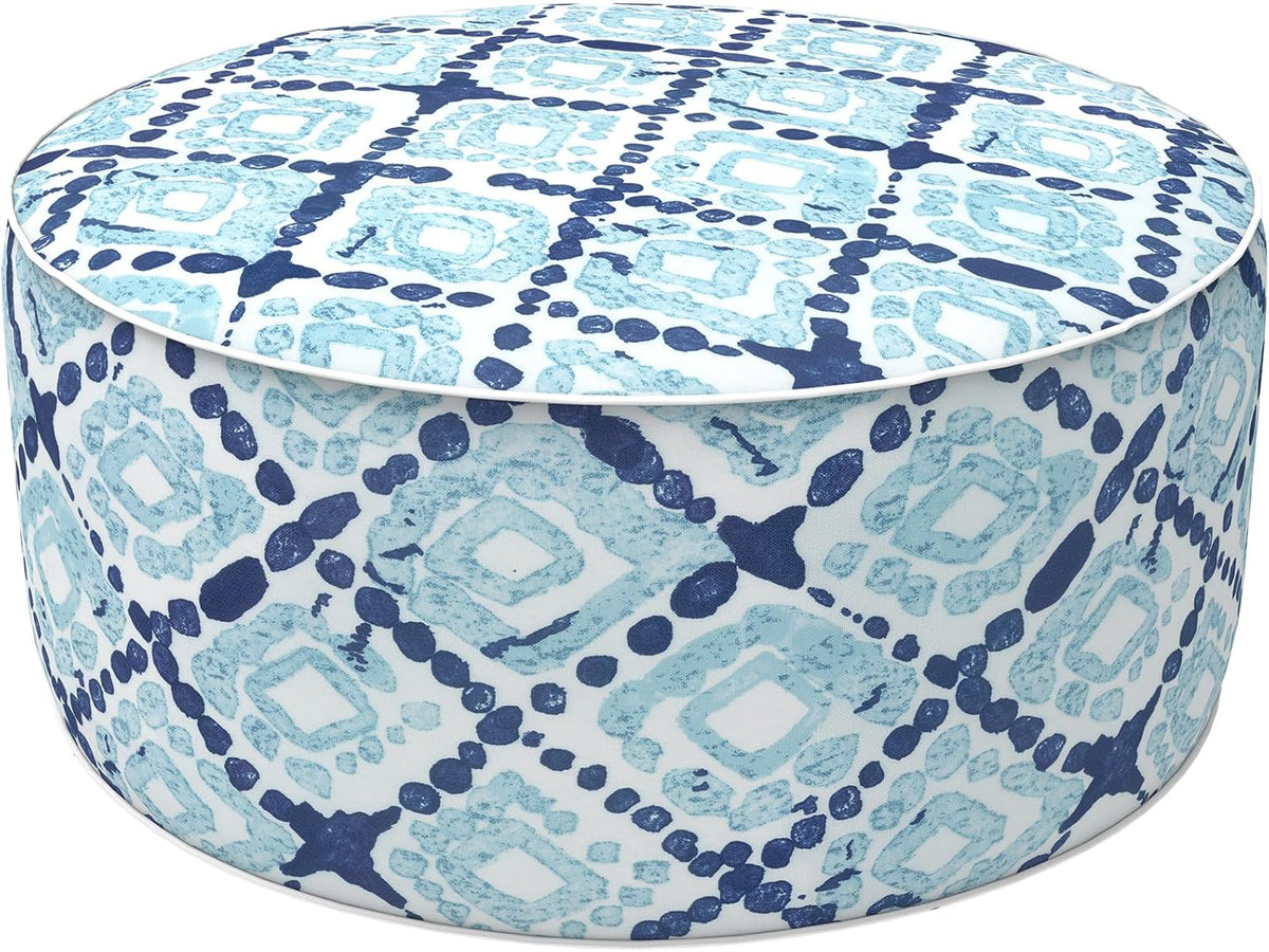 LVTXIII Inflatable Stool Ottoman Footrest with Handle, Decorative Fade-Resistant Foot Stool, Indoor
