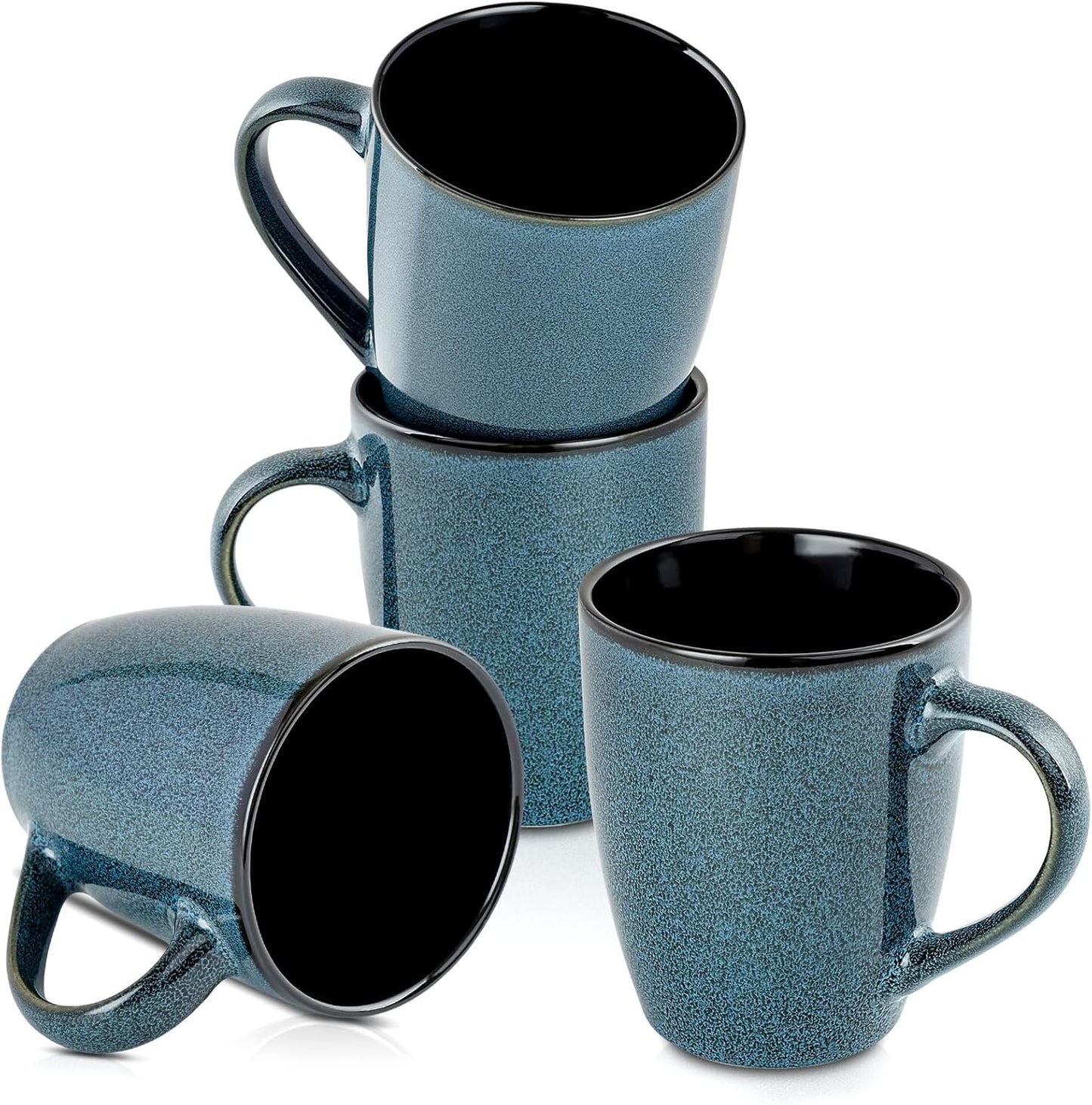 Ceramic Mugs 12oz,Large Ceramic Coffee Cups for Men, Women, Dad, Mom, Modern Coffee Mugs With