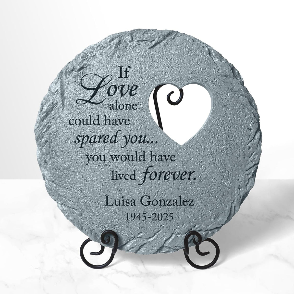 Let's Make Memories Personalized Memorial Stone - Sympathy Garden Marker - Durable