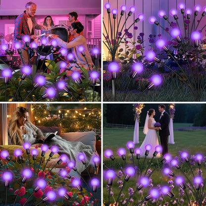 Solar Lights Outdoor Garden Purple – 36 LEDs Solar Firefly Lights, Purple Swaying Lights Outdoor