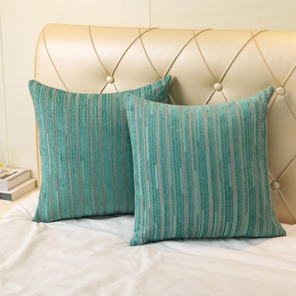 Yeiotsy Decorative Pillow Covers Teal, Pack of 2, Modern Striped Throw Pillow Cases Geometric
