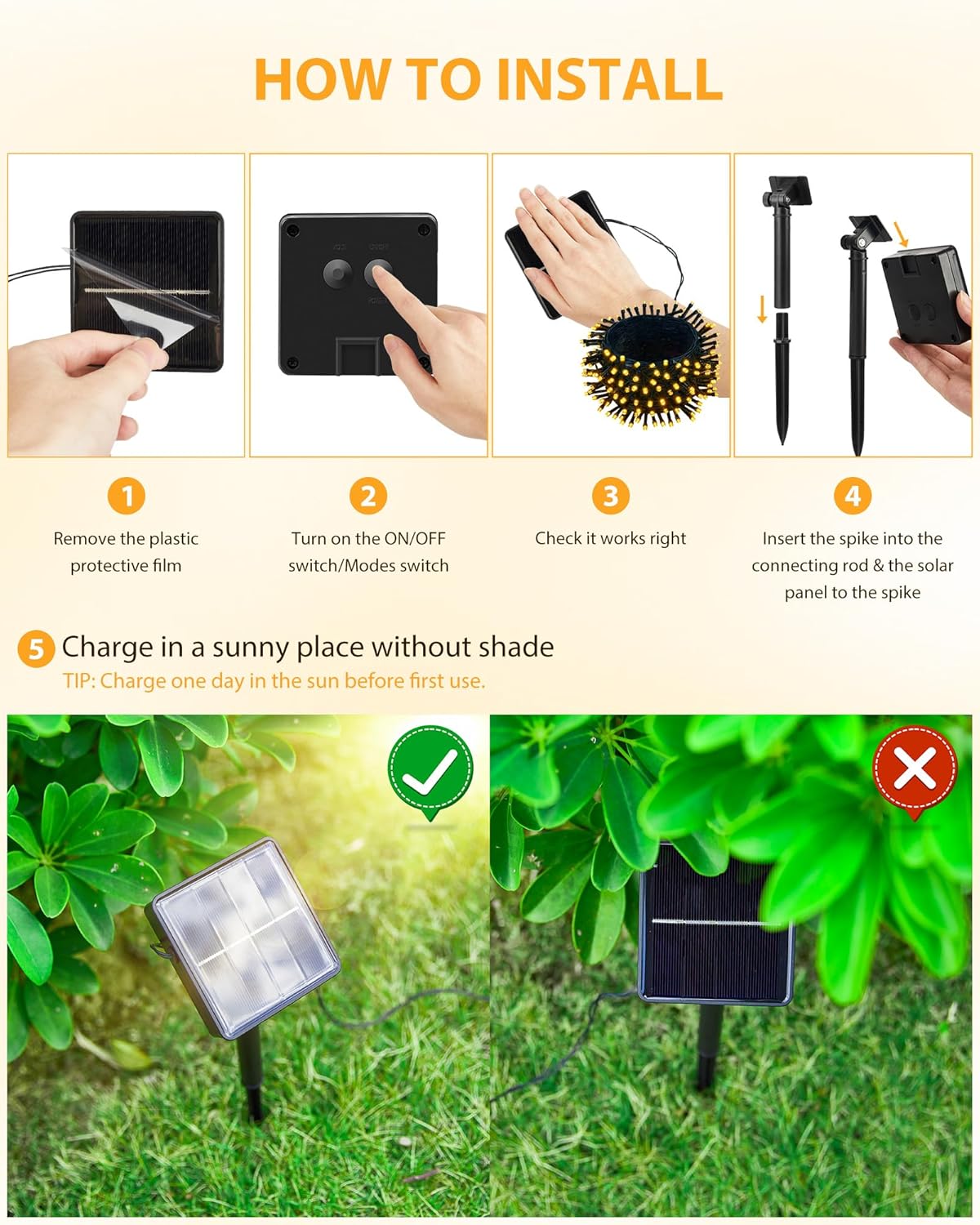 Brightown 2 Pack Solar String Lights for Outside, 92Ft 240 LED Solar Lights Outdoor Waterproof with