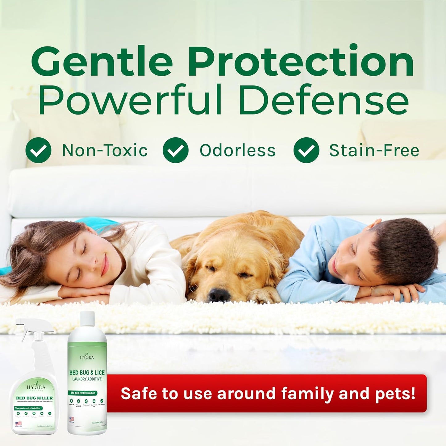 Bed Bug & Lice Elimination Combo Kit - Includes 24 oz lice & Bed Bug Spray and 32 oz Lice & Bed Bug
