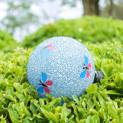 VCUTEKA Gazing Ball, 8" Glass Gazing Balls Sphere for Garden Lawn Outdoor Ornament Yard Decorative