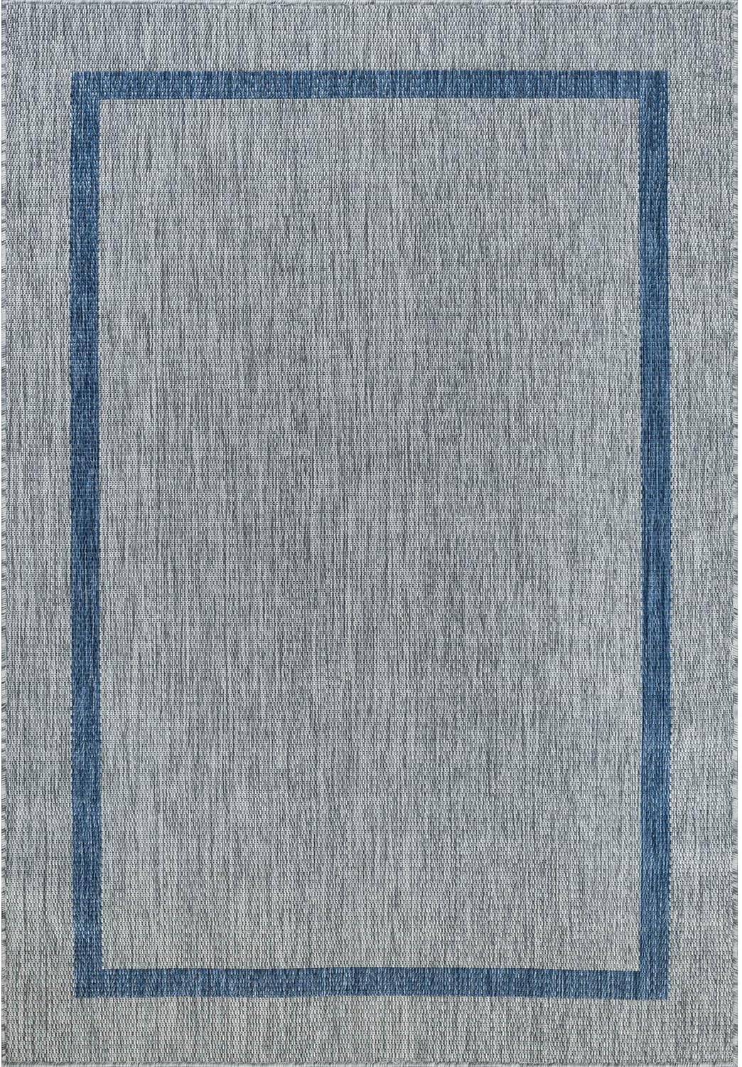 Bordered Outdoor Rug 6x9 Washable Outside Carpet for Indoor Patio Porch Waterproof Easy Cleaning
