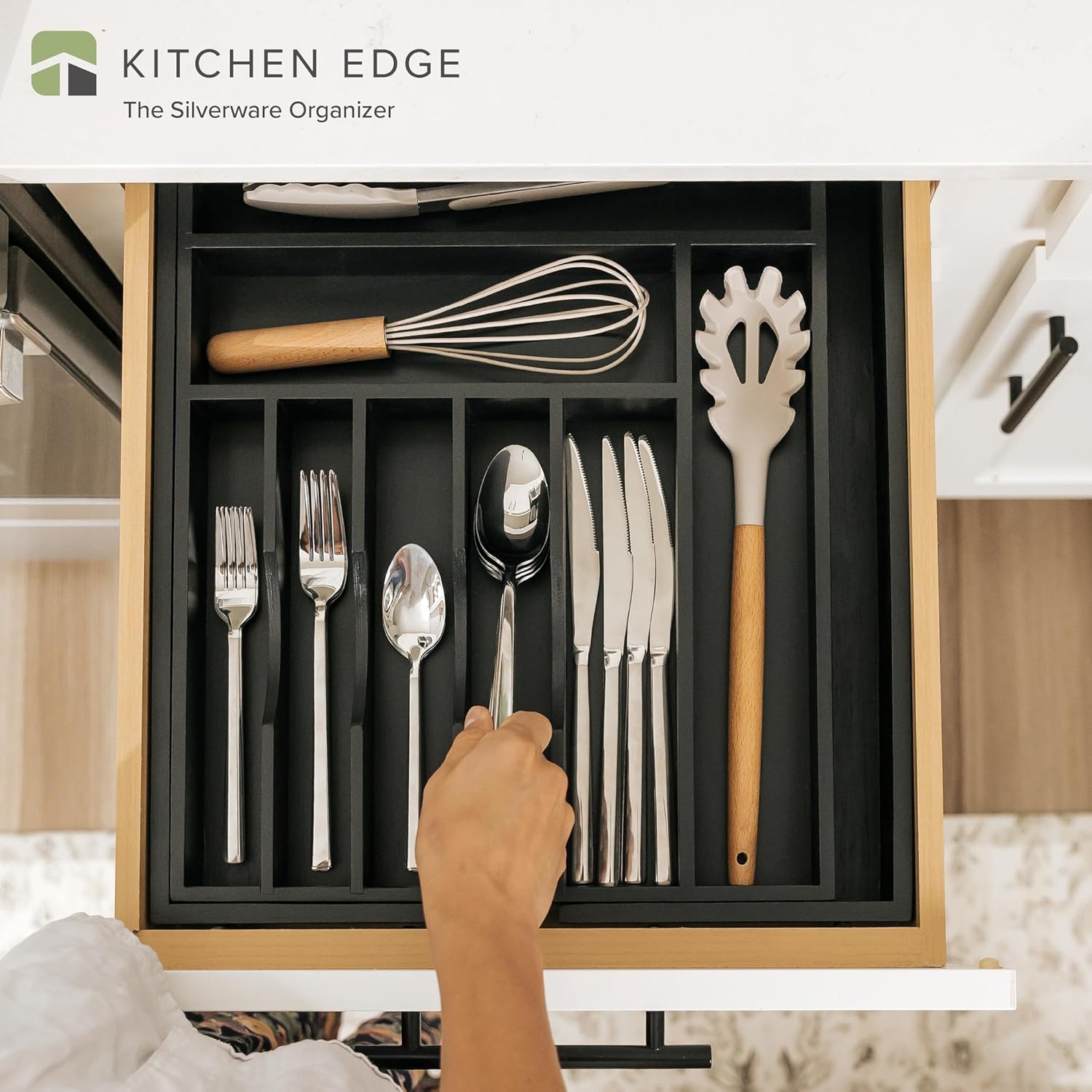 Premium Silverware, Flatware and Utensil Organizer for Kitchen Drawers, Food-Safe Contract Grade