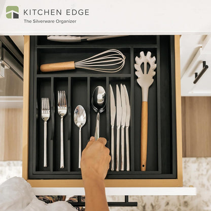 Premium Silverware, Flatware and Utensil Organizer for Kitchen Drawers, Food-Safe Contract Grade