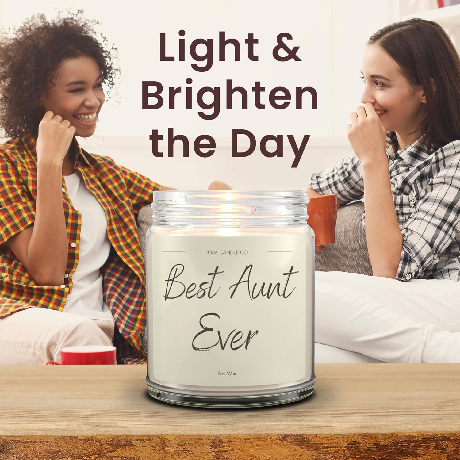 1OAK Vanilla Scented Candles - Aunt Candle - Best Aunt Gifts for Christmas from Niece, Nephew