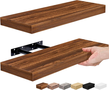 Sorbus Floating Shelves for Wall, Bathroom Shelves Wall Mounted for Kitchen, Bedroom, Bathroom