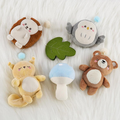 Woodland Crib Mobile – Forest Animals Baby Mobile for Crib with Upgraded 3-Mode Music Box, Blue
