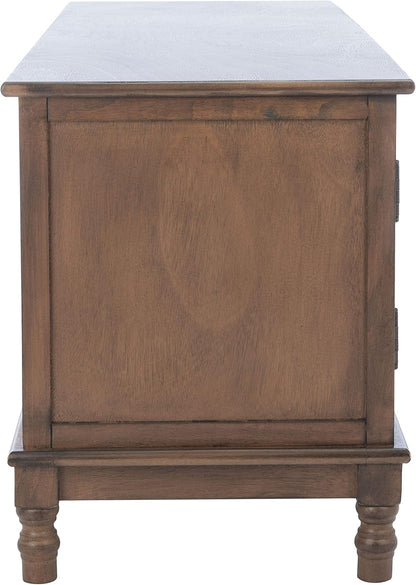 SAFAVIEH Magnolia TV Stand for up to 55" Flatscreen – Brown, 2 Doors with Interior Storage, 2 Open