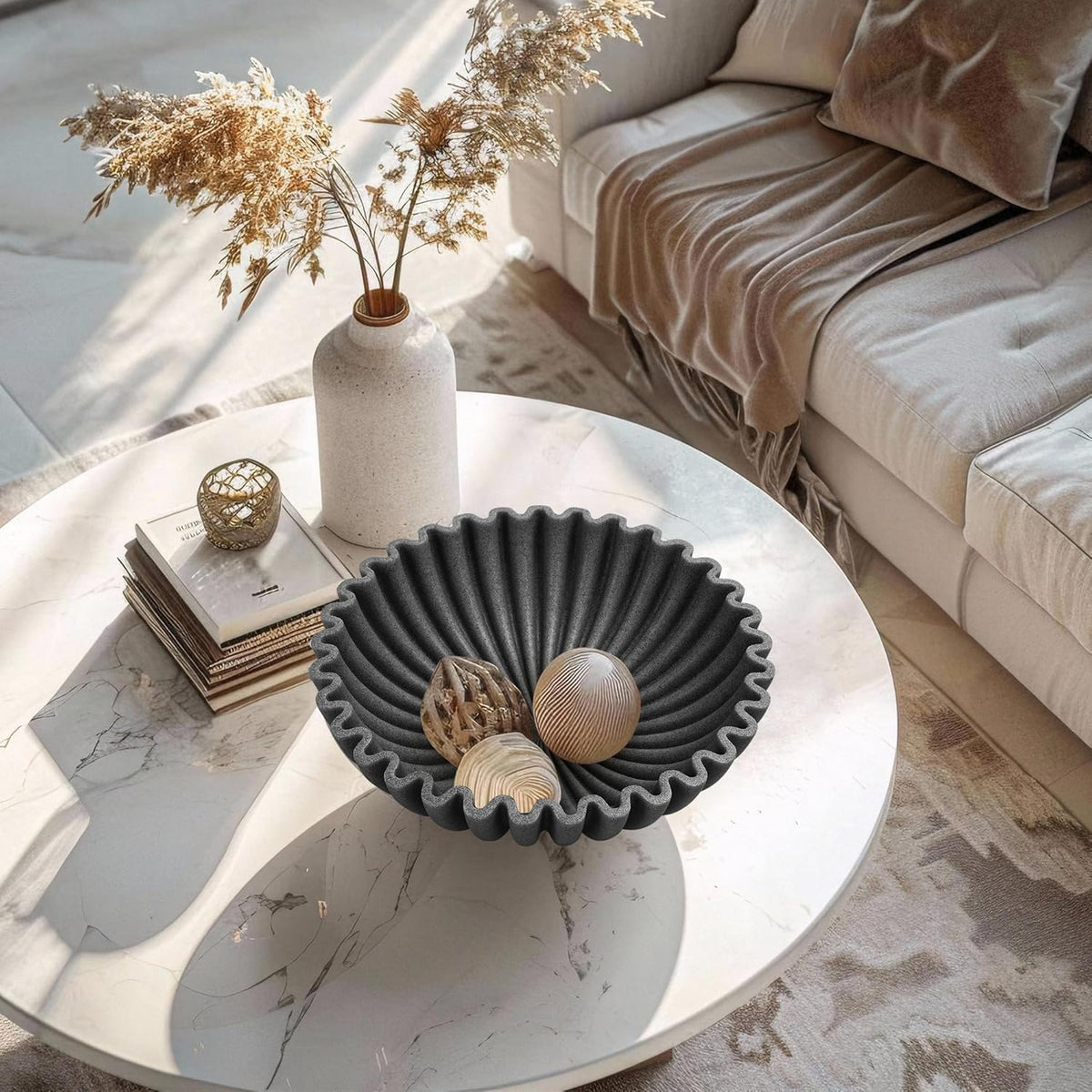 Large Decorative Bowl, Modern Handicraft Bowls for Home Decor, Decorative Fruit Bowl for Kitchen