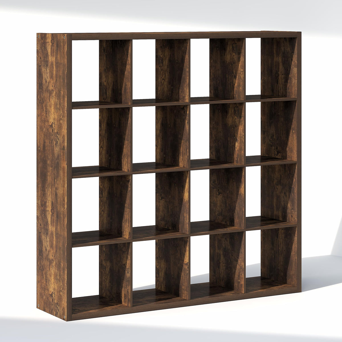 Furinno Cubic Extra Thick 16-Cube Closet Organizers and Storage, Amber Pine