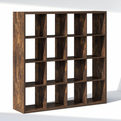 Furinno Cubic Extra Thick 16-Cube Closet Organizers and Storage, Amber Pine