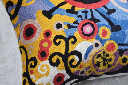 Kashmir Designs Yellow Tree of Life Decorative Pillow Cover Modern Couch Pillowcase Floral Chair