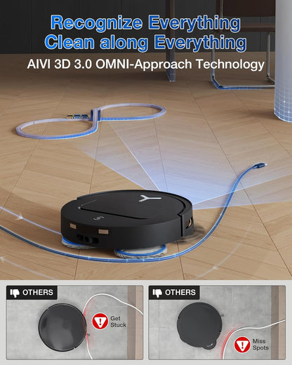 ECOVACS DEEBOT T50 Omni Robot Vacuum and Mop, 3.19” Ultra-Slim, 15,000Pa Suction, ZeroTangle 2.0