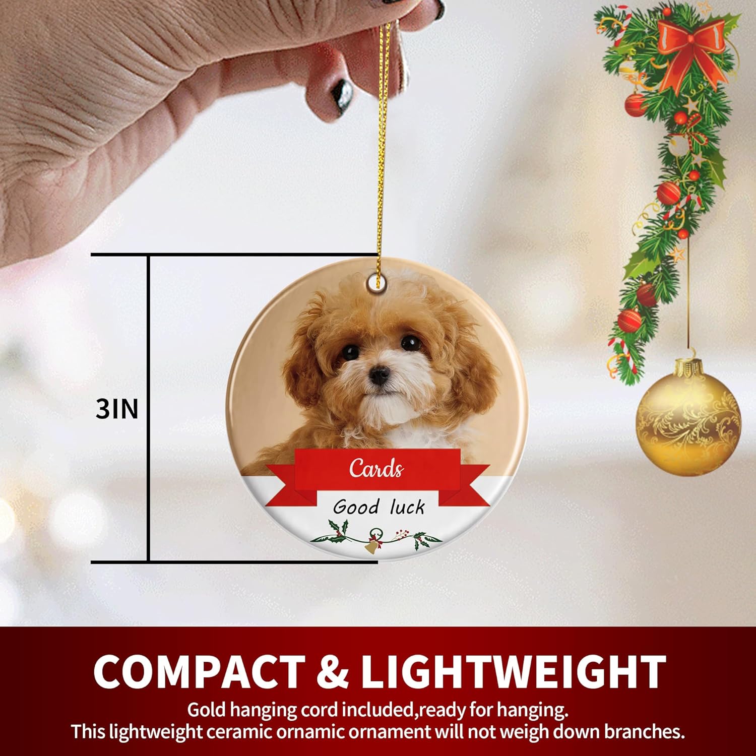 Personalized Christmas Ornaments, Custom Photo & Text 2025 Christmas Tree Ornament, Ideal for Xmas