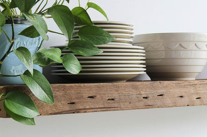 Urban Legacy Reclaimed Barn Beam Deep Shelves | Deep Shelves with Brackets Included, Set of 2 |