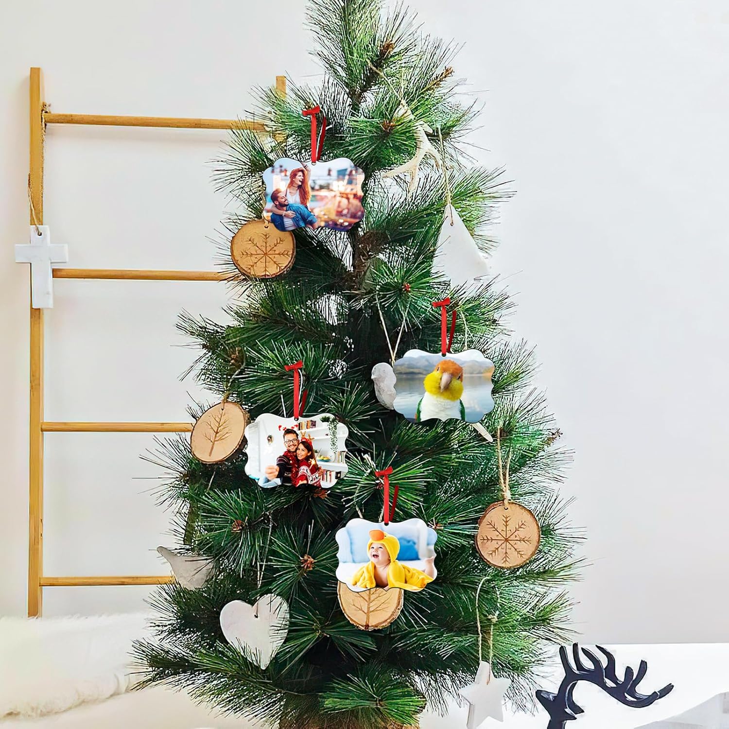 Personalized Christmas Ornaments 2025 Wood Custom Picture Text Hanging Ornament Customized