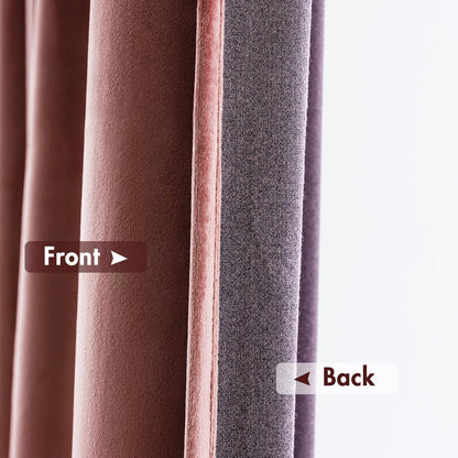 MIULEE Dusty Rose Pink Velvet Curtains Thermal Insulated Blackout Curtain Drapes for Bedroom Living