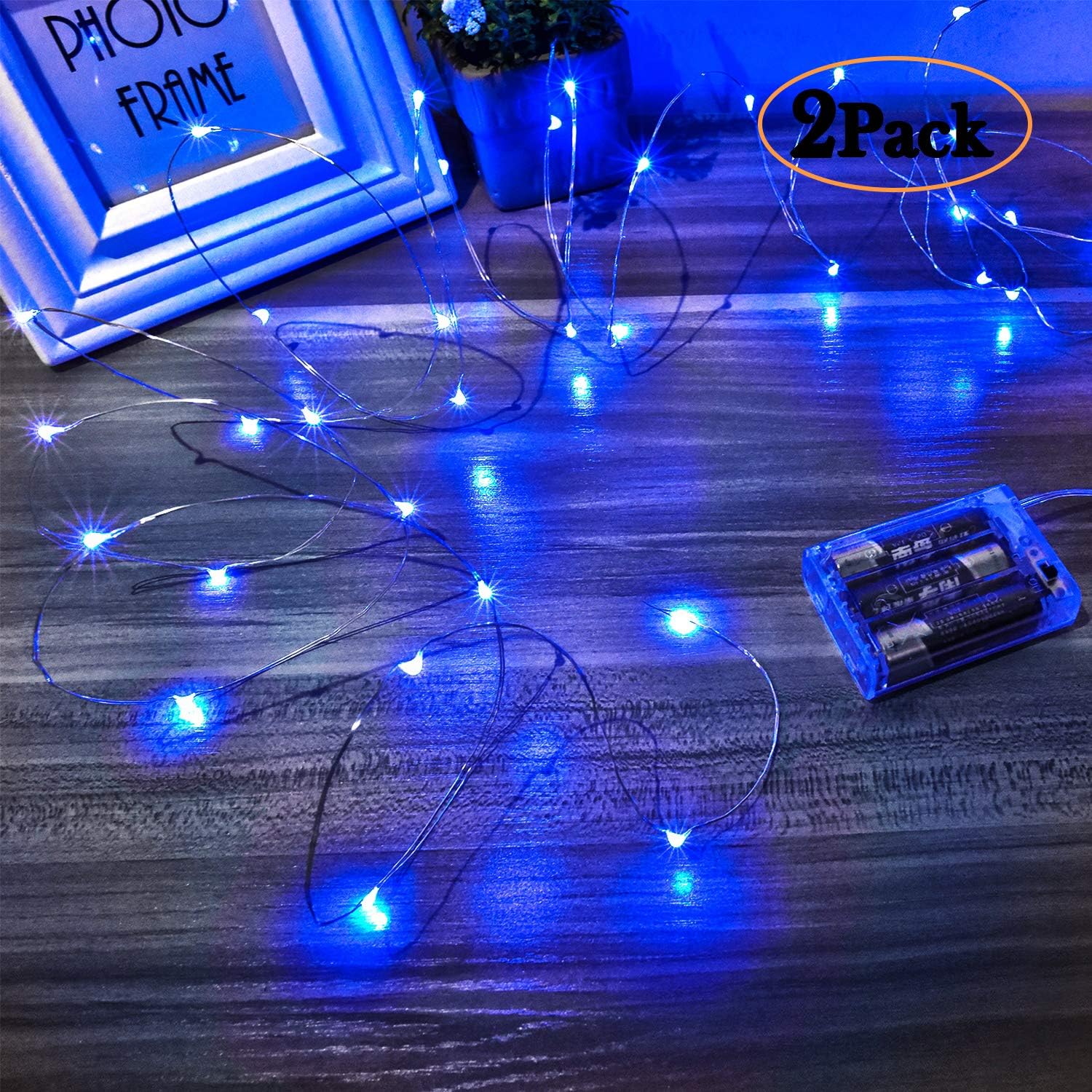 Led Fairy Lights Battery Operated, 1 Pack Mini Battery Powered Copper Wire Starry Fairy Lights for