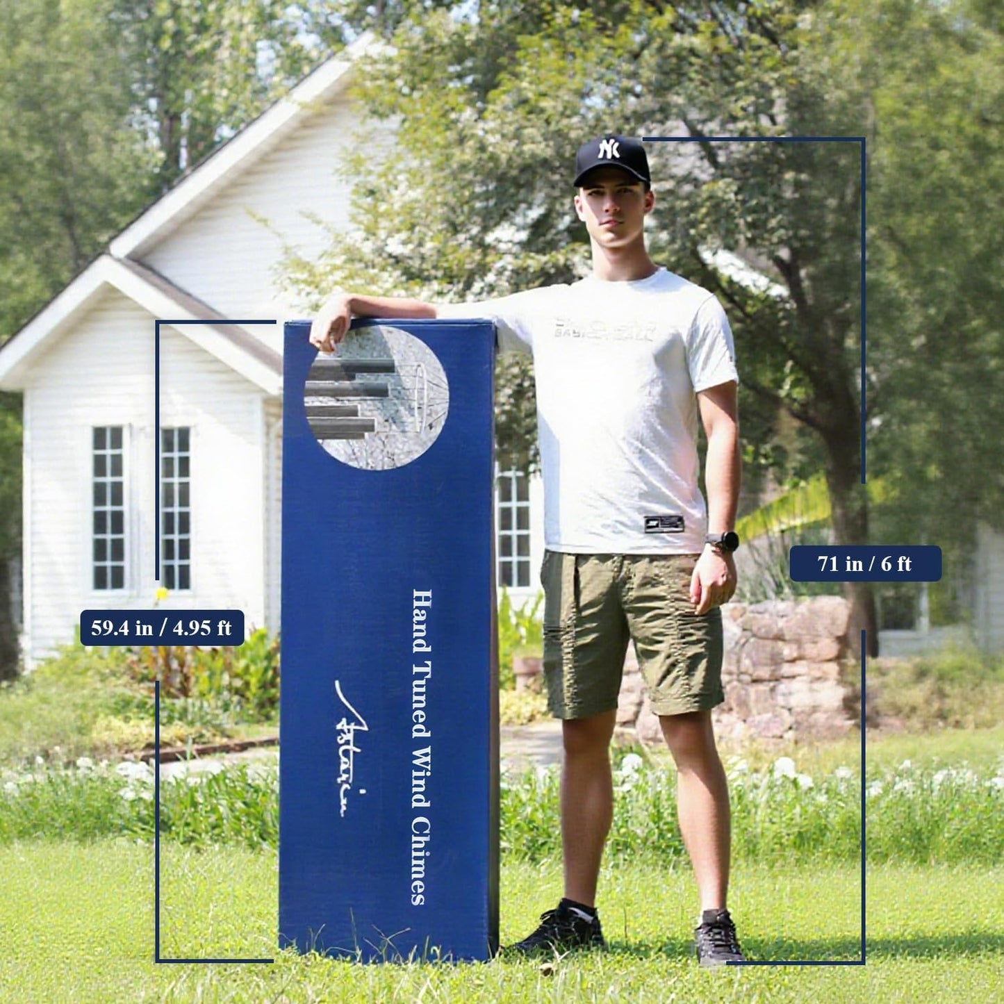 ASTARIN 90 Inch Wind Chimes for Outside with Precision Tuned, Extra Large Handcrafted Wind Chimes