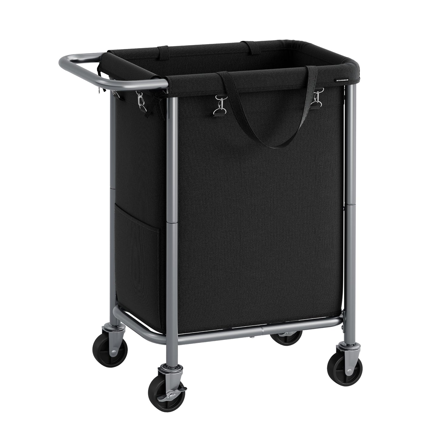 SONGMICS Laundry Basket with Wheels, Rolling Laundry Hamper, 23.8 Gallons (90 L), Removable Liner
