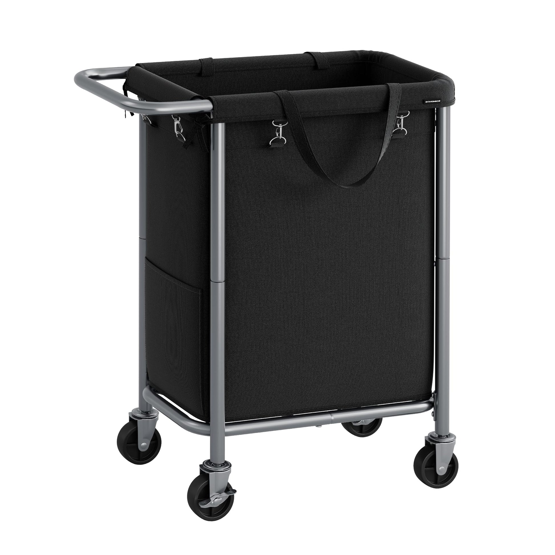 SONGMICS Laundry Basket with Wheels, Rolling Laundry Hamper, 23.8 Gallons (90 L), Removable Liner