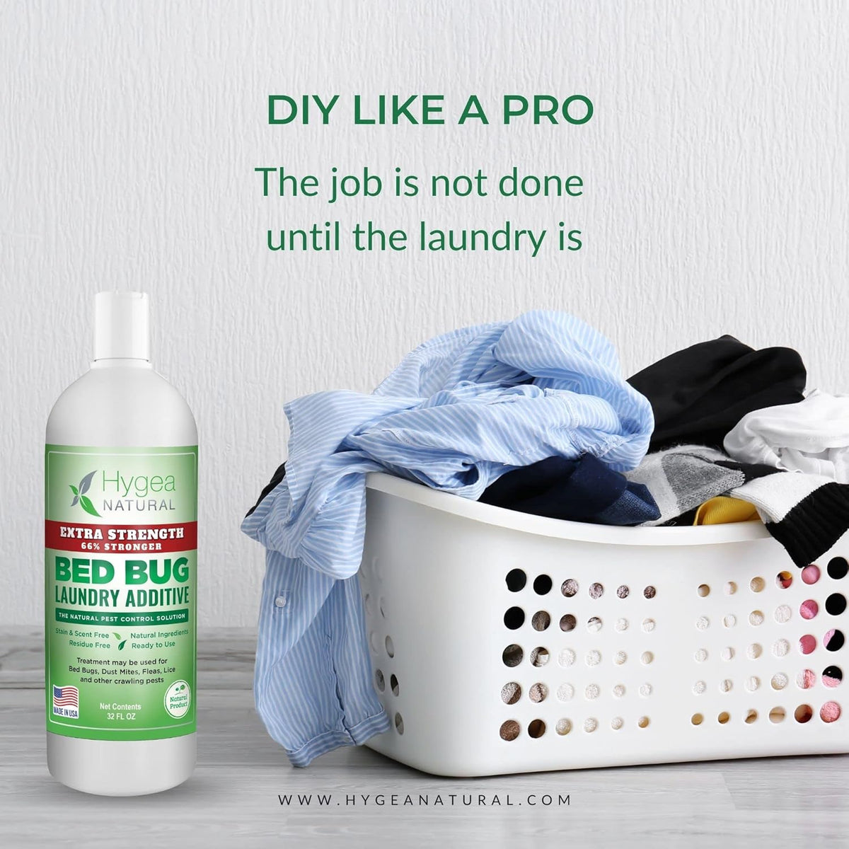 Lice & Bed Bug Extra Strength Laundry Additive - Environmentally Responsible, Odorless & Stain-Free