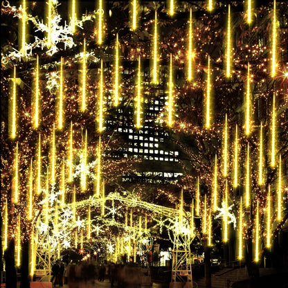 2 Pack Christmas Meteor Shower Rain Lights 12inch, 20 Tube 480 LEDs Icicle Outdoor Raindrop for