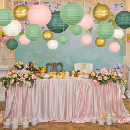 ADLKGG Paper Lanterns Decorative, Round Hanging Paper Lanterns Decorations for Graduation Bridal
