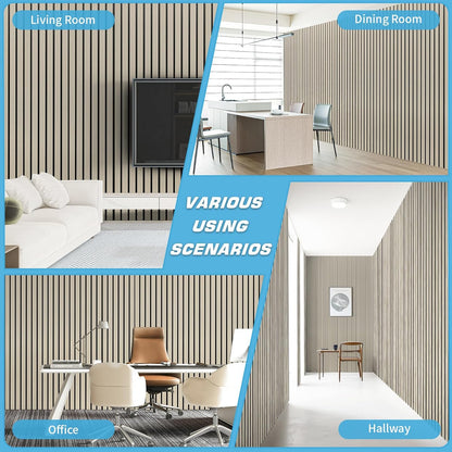 Art3d 4-Pack Glue-On Six-Grid Wainscoting Panel for Interior Wall Decor - 104 x 12 Inch Polystyrene
