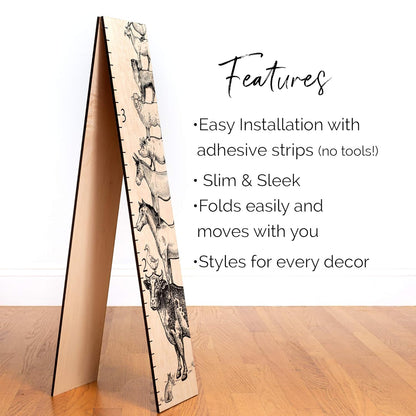 Wooden Growth Chart – Kids Height Chart, Wall Measurement for Kids, Height Chart for Wall, Growth