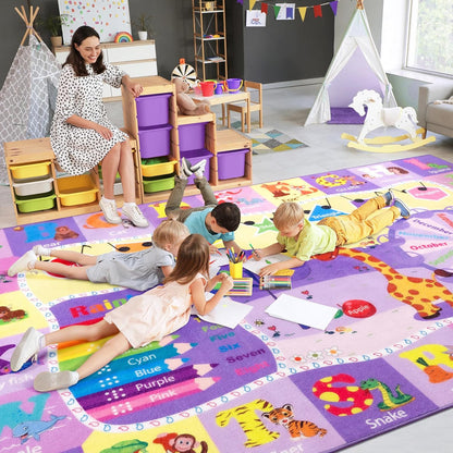 Kids Rugs for Playroom Bedroom Classroom Nursery, Non-Slip and Washable Rugs for Children Toddlers