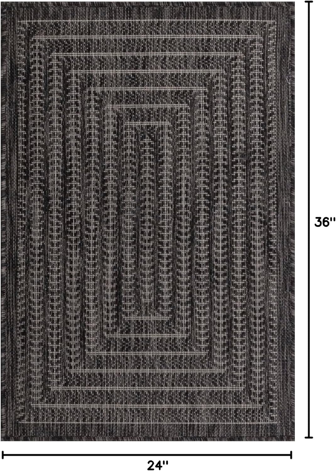 Adiva Rugs Outdoor Indoor Area Rug, Weather Resistant, Easy to Clean, Stain Resistant Floor Mat for