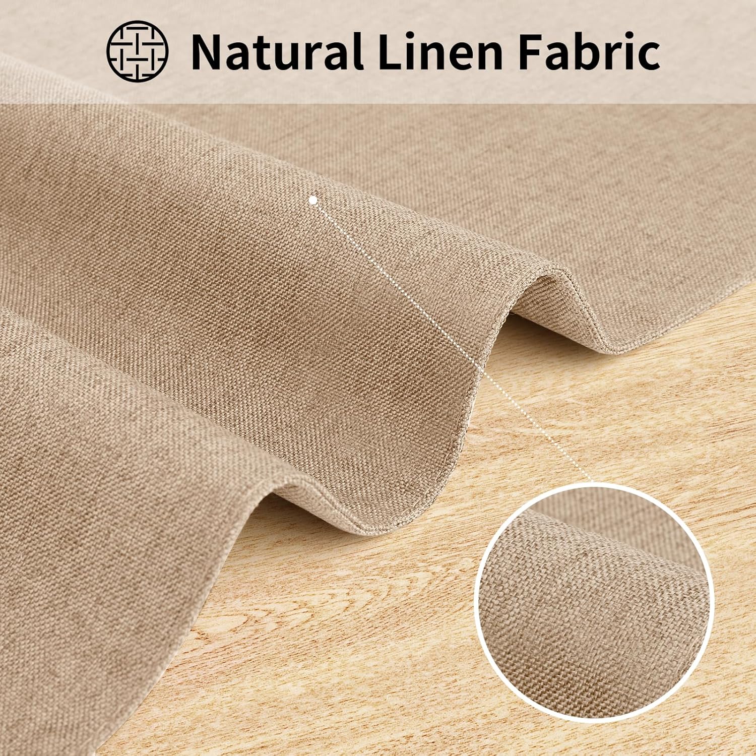 Cloth Placemats, Set of 6 Heat-Resistant Cotton Linen Blend Double Layered Machine Washable Place