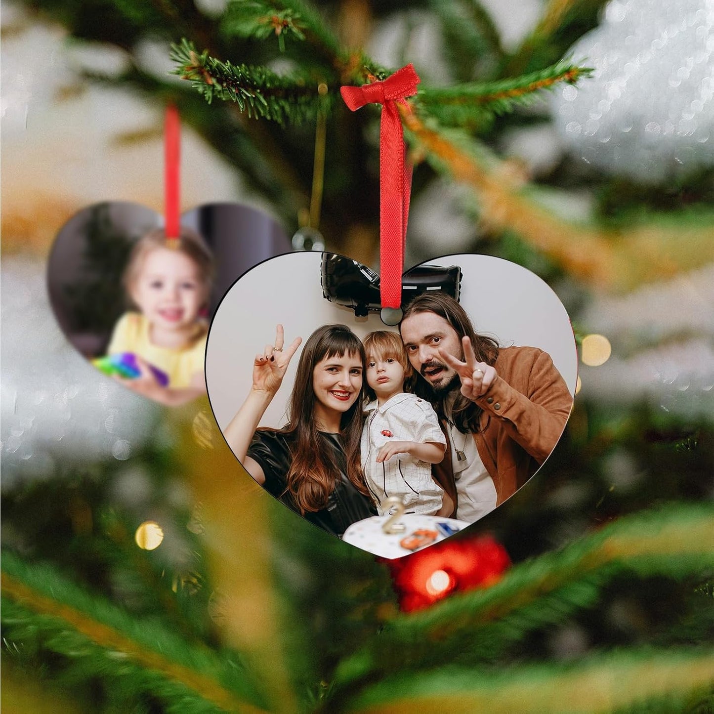 Personalized Christmas Ornaments 2025 Customized with Photo Text Ornament Keepsake Pet First