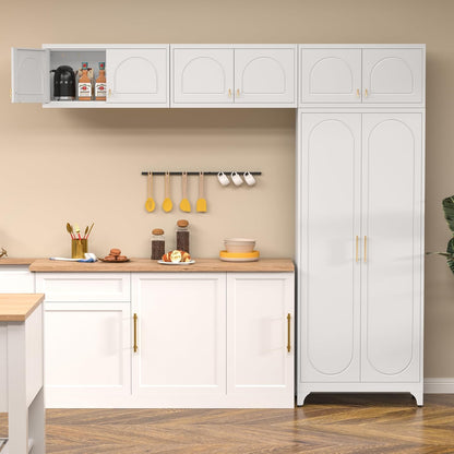 Wall Cabinet with Doors, Small Hanging Cabinet for Kitchen Pantry, Metal Overhead Cabinets for