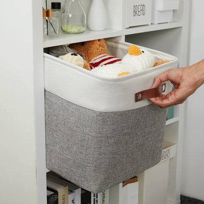 DULLEMELO 13 inch Fabric Storage Cubes 4 Pack Foldable Baskets/Bins for Home Office Organizer