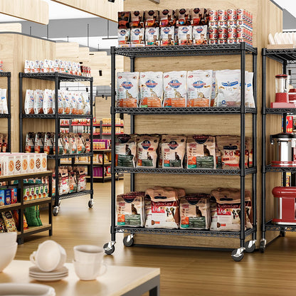 IZEUK Garage Shelving Wide Storage Shelves 4 Tier Metal Shelves 3200 LBS Heavy Duty Adjustable