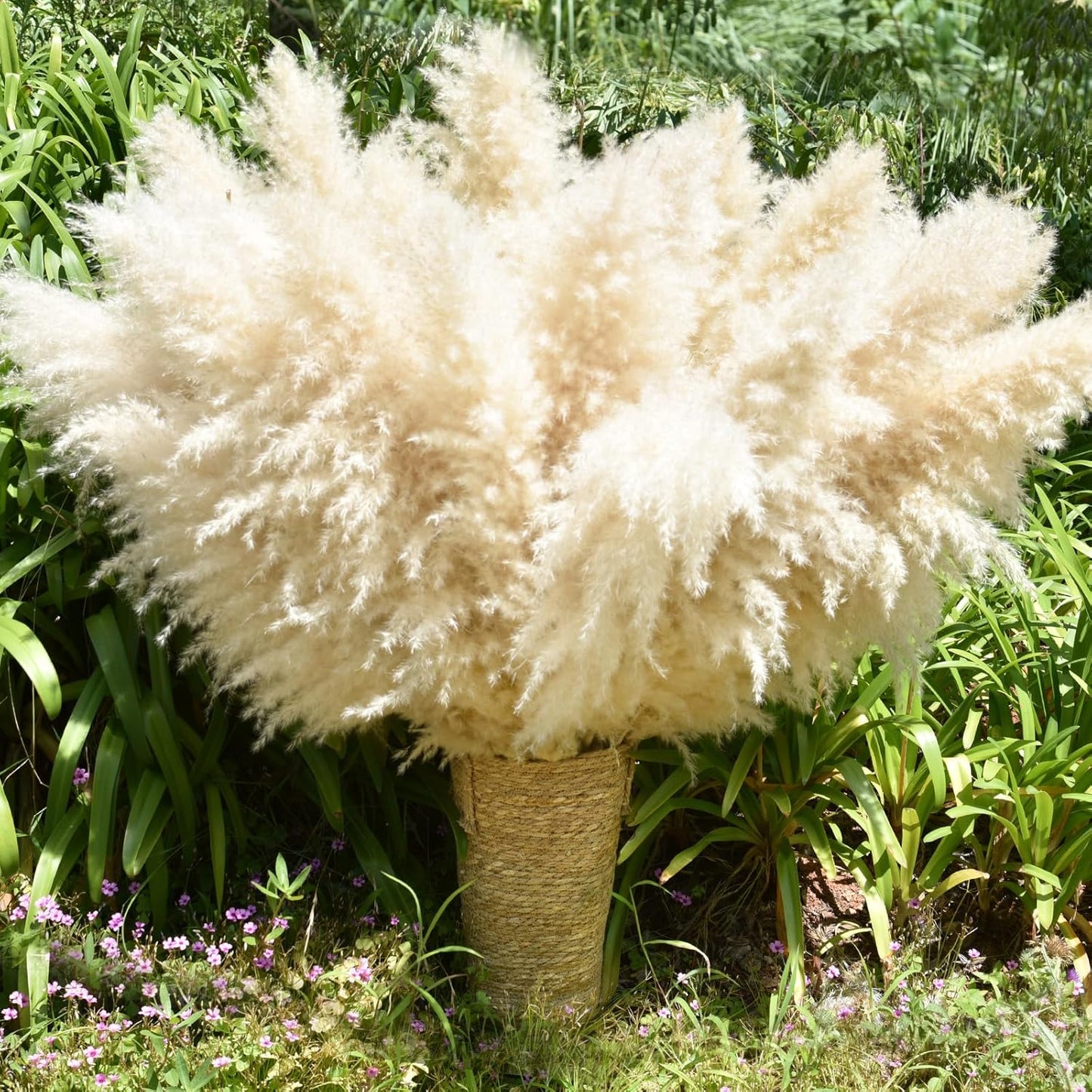 40" 33PCS Dried Pampas Grass Decor Tall,Large Natural Beige pompas Grass Tall Pampas Grass for