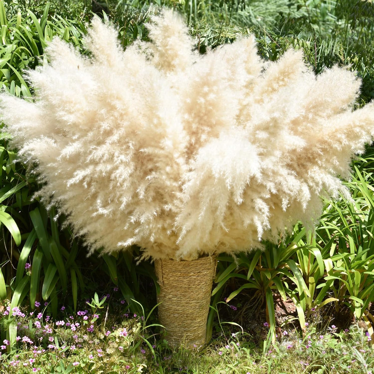 40" 33PCS Dried Pampas Grass Decor Tall,Large Natural Beige pompas Grass Tall Pampas Grass for