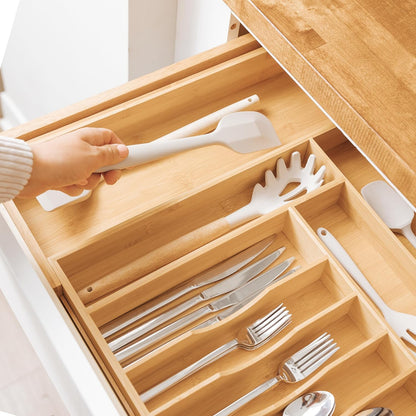 Premium Silverware, Flatware and Utensil Organizer for Kitchen Drawers, Food-Safe Contract Grade