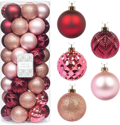 Every Day is Christmas Ornaments, Shatterproof Christmas Tree Ornament Set, Christmas Balls
